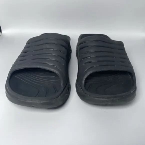 Hoka One One Ora Mens Black Sandals Recovery Slides Comfort Cushioned Slip On M7 - Picture 4 of 6